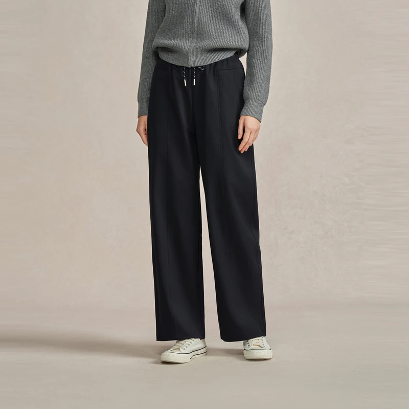 POLOWALK女式2025秋季新品百搭直筒宽松休闲长裤CRRW53710121