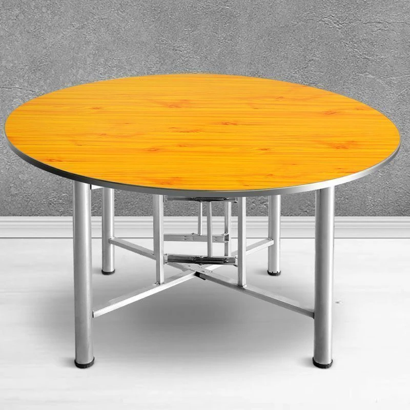 家用桌子餐桌简易圆桌圆桌面转盘折叠架客厅简约食堂饭店酒店餐厅