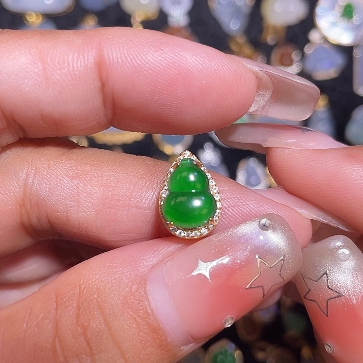 ****️翡翠银S925镶嵌颈饰