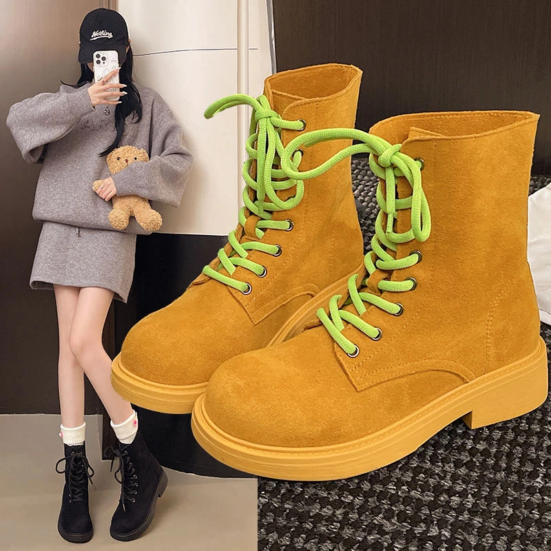 911秋冬短筒防滑英伦女马丁靴机车靴ins单靴韩版