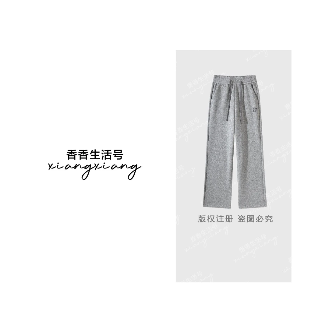 “婀娜多姿”加厚密密绒硅胶烫印窄版直筒裤！XX656