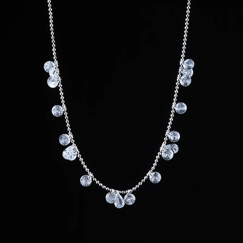 非金属合成锆石项链 【花姐专享】小白锆满天星项链