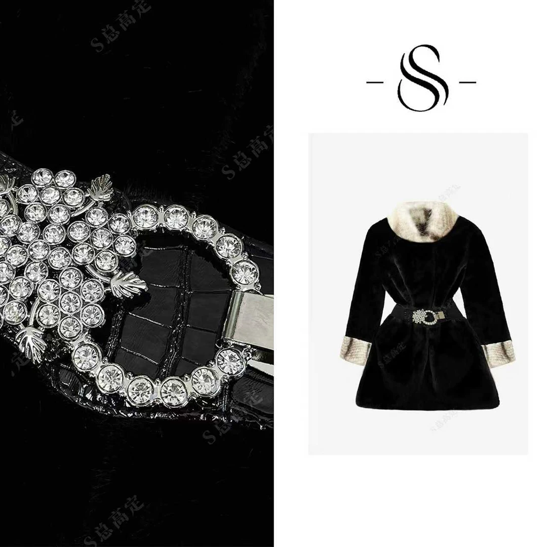 【妮妮】冬季新款法式高奢重工拼接设计气质显瘦短外套D0150