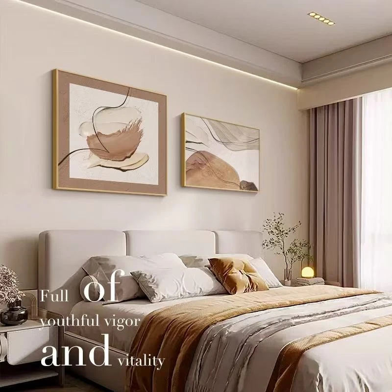卧室床头装饰画现代简约餐厅挂画高级客厅背景墙挂画壁画抽象房间