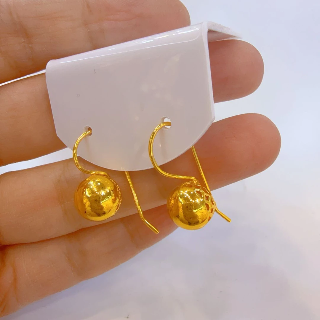 铜合金亚克力耳饰 金色首饰时尚气质女款耳环