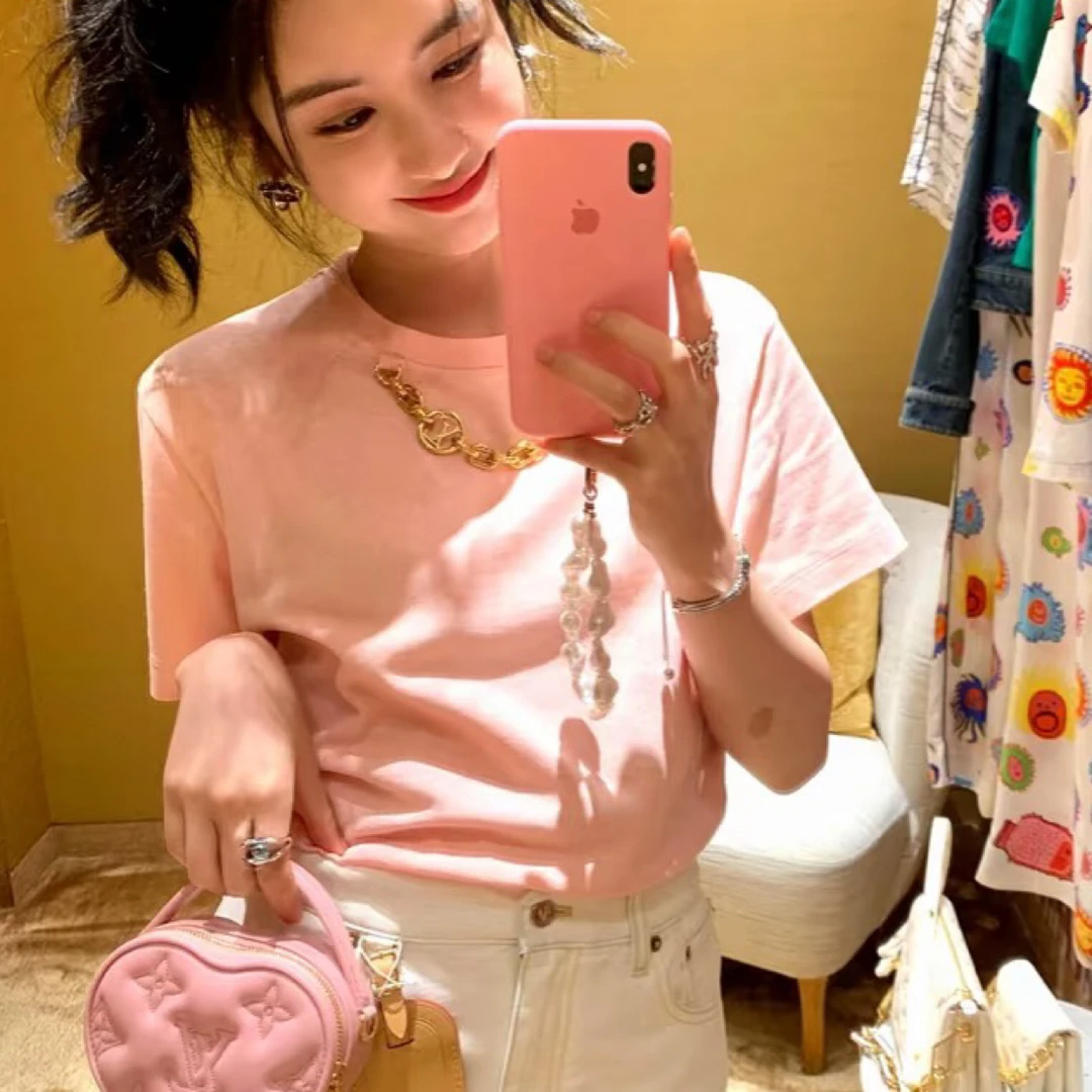 未使用 LouisVuitton/路易威登 CZF2300/纯色链条短袖/尺码M