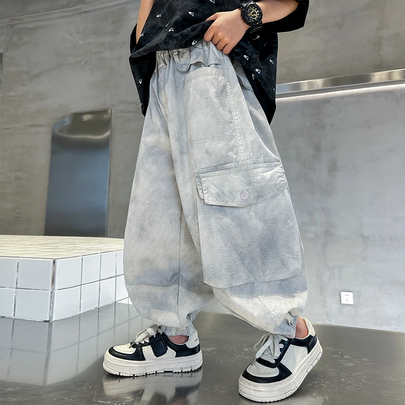 【高品质】男童裤子儿童时尚工装裤新款中大童韩版帅气休闲工装裤潮