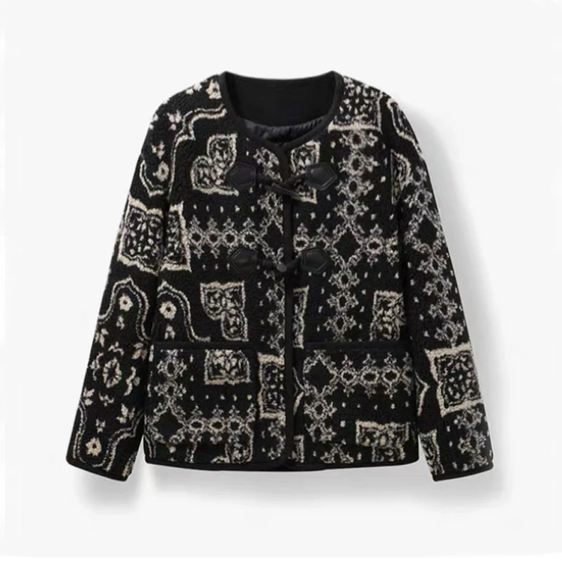 2024秋冬新款颗粒绒高级感羊羔绒外套8805