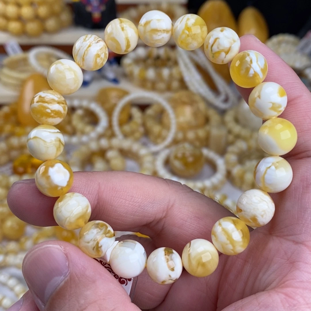 h***n蜜蜡未镶嵌手链手串13.85克