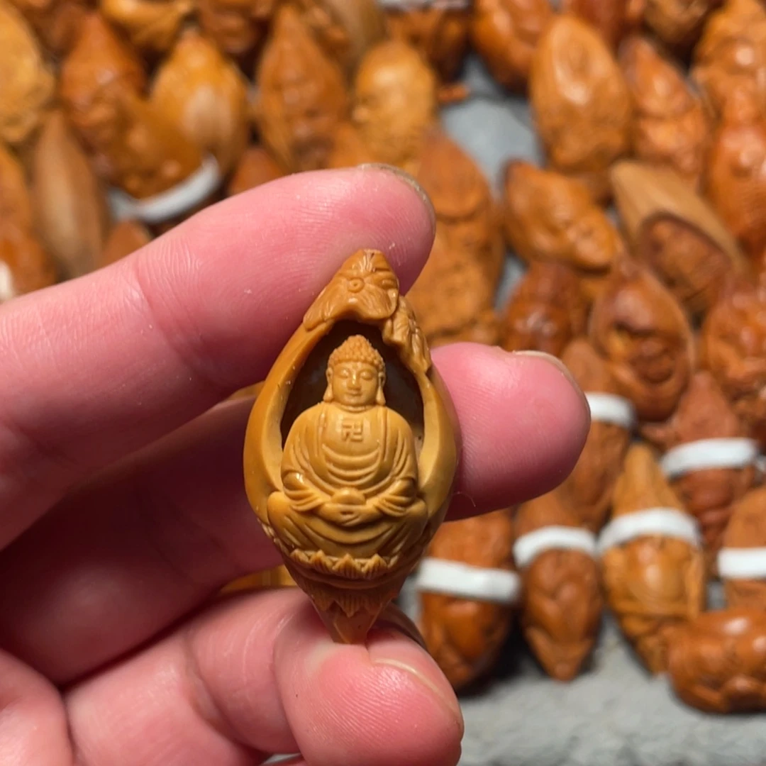一***光橄榄核手串/手链镂空如来