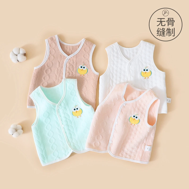 婴幼儿马甲春秋款纯棉坎肩男女宝宝外穿保暖衣服新生儿休闲家居服