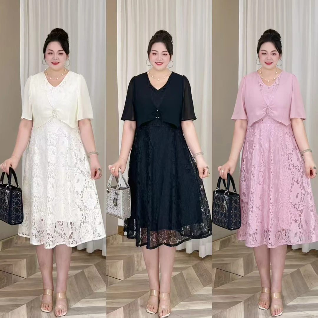 【上新梅姐定制】MJ9294夏季设计感气质时尚大方大码连衣裙