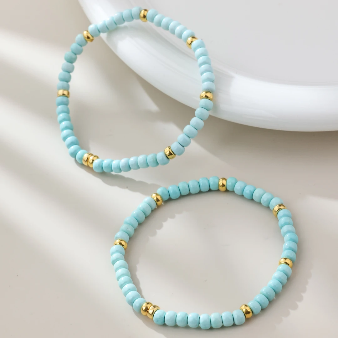 【举石臻选】TA0225-3793-82绿松石手串18K（一件/多样性发/约3mm+）H