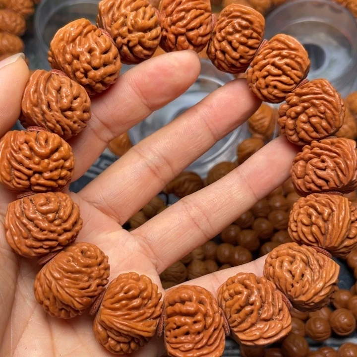 桃核手串龙纹桃核54