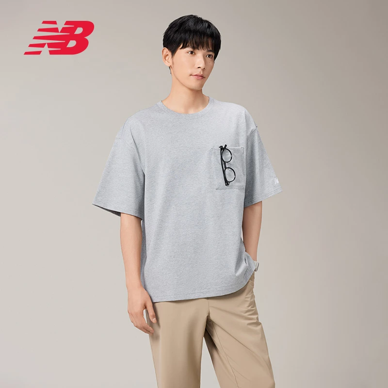 【流光风】 NB官方正品25夏新款男圆领宽松运动短袖T恤AMT52382
