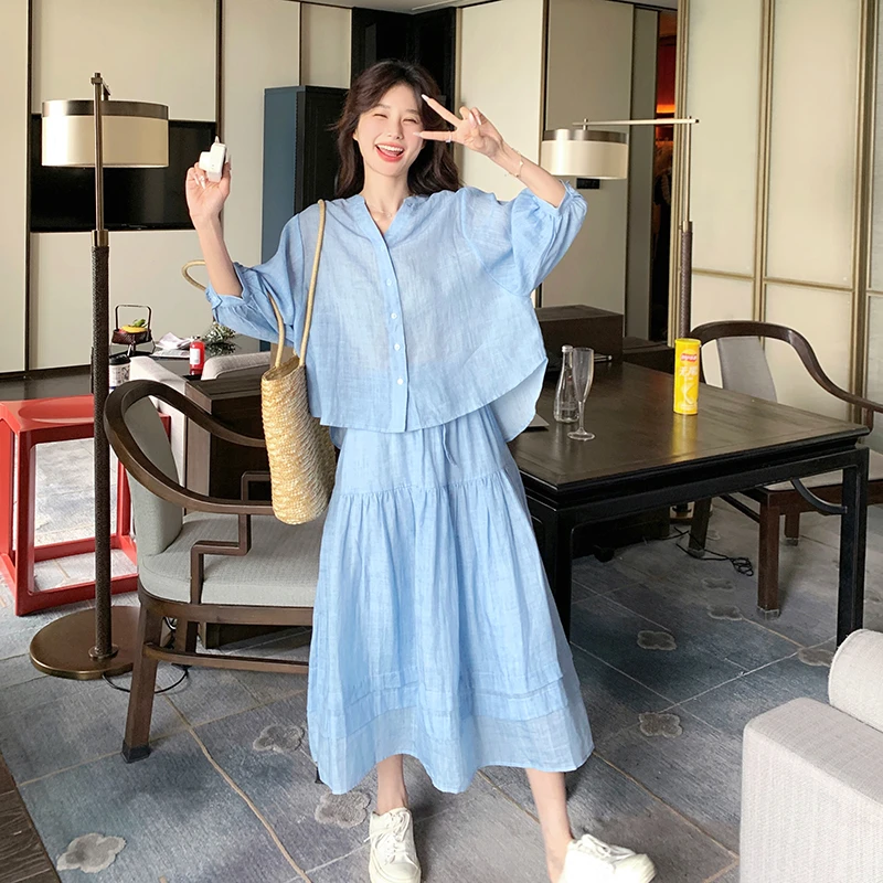 两件套防晒衣半身裙女款夏装轻奢高级感休闲慵懒风宽松遮肉套装