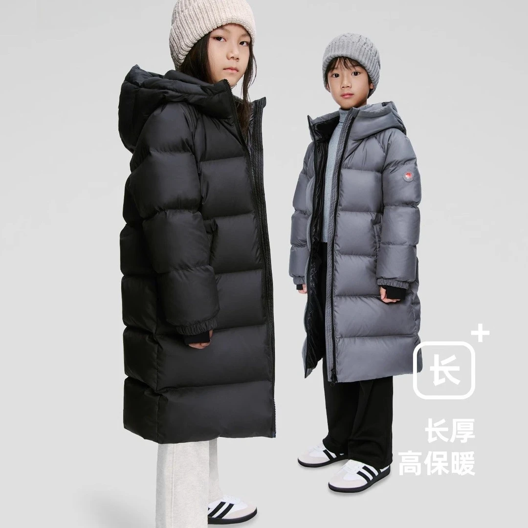 冬季极寒高充绒男生女生同款长款白鹅绒服