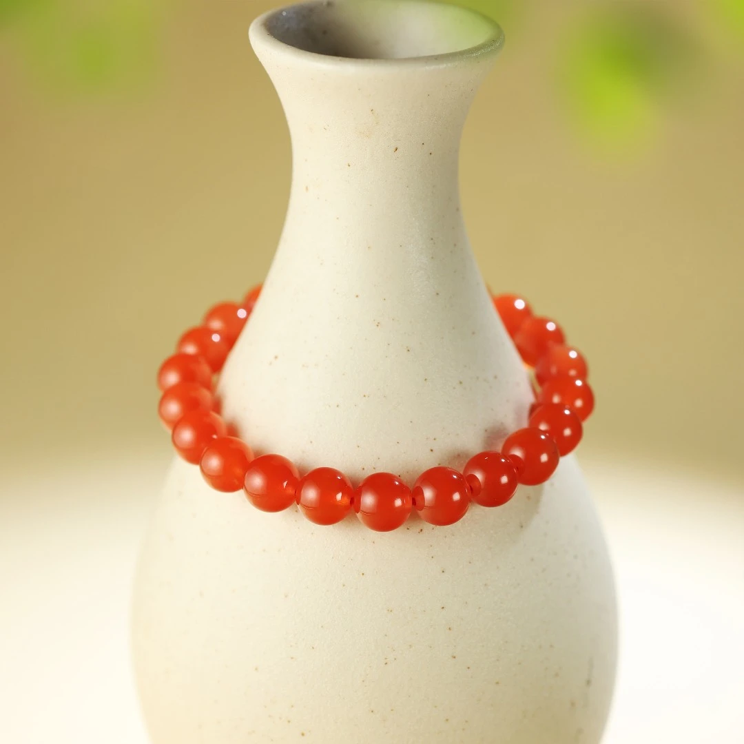 国色赤玉/南红冰红手串