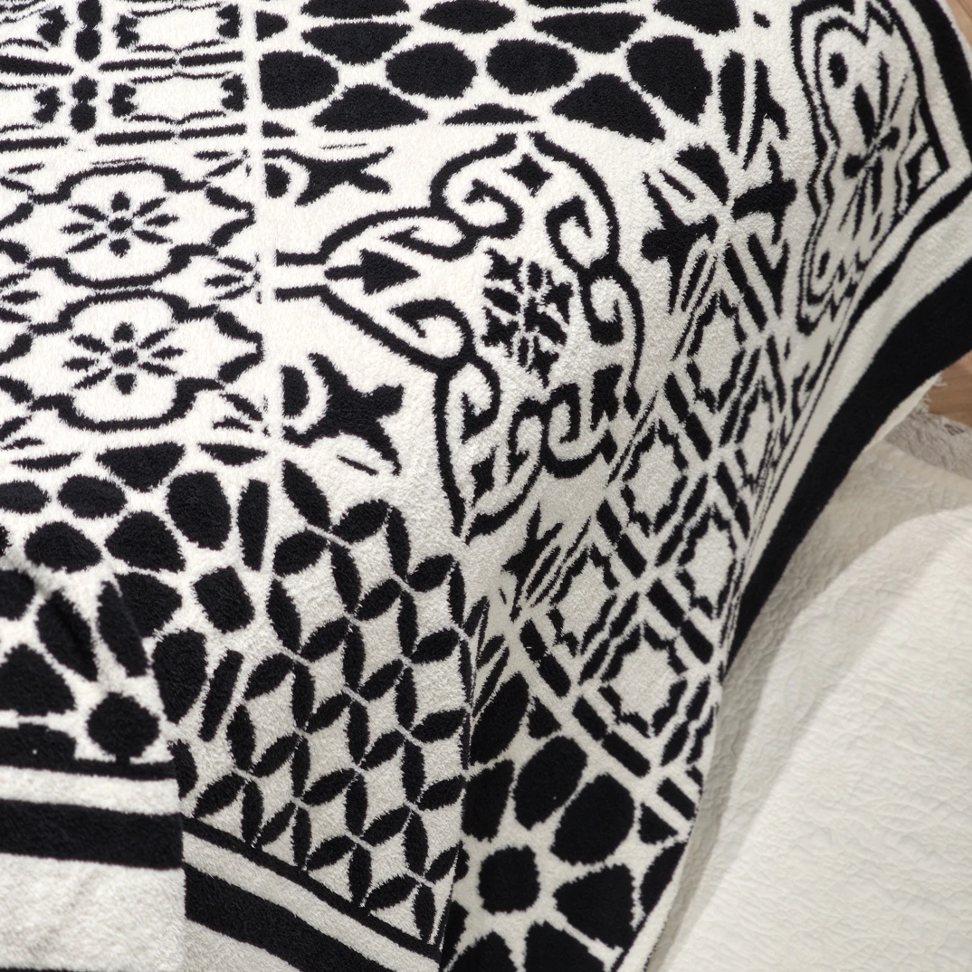 【半边绒】4%以下针织空调3%毛毯沙发毯盖毯3%以下植物花卉牛奶毯子