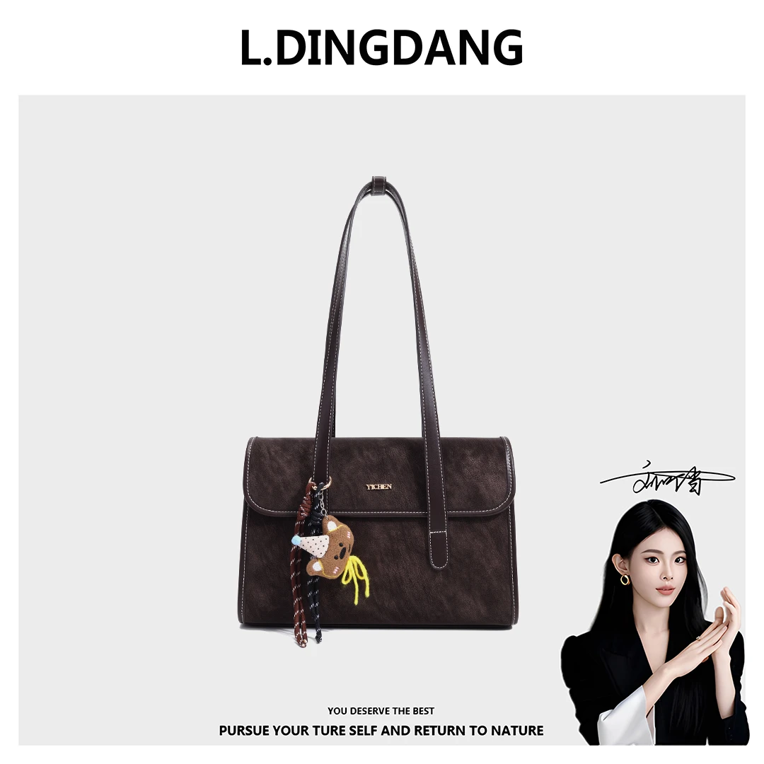 【刘叮当甄选】大容量包包女简约韩系百搭单肩包腋下公文包26212