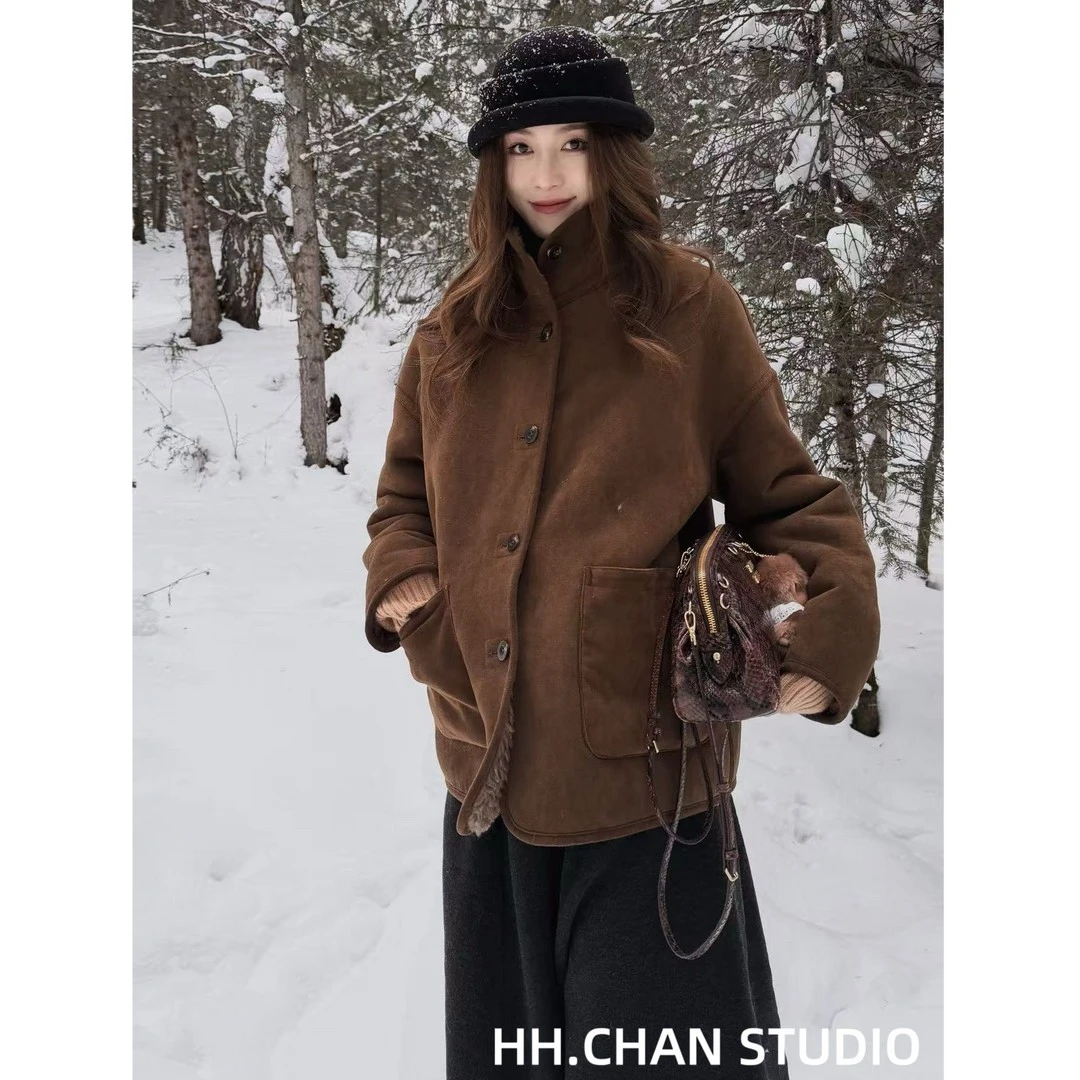 HH.CHAN“游牧主”100%绵羊毛冬季双面设计保暖外套HH55J41303-赖赖