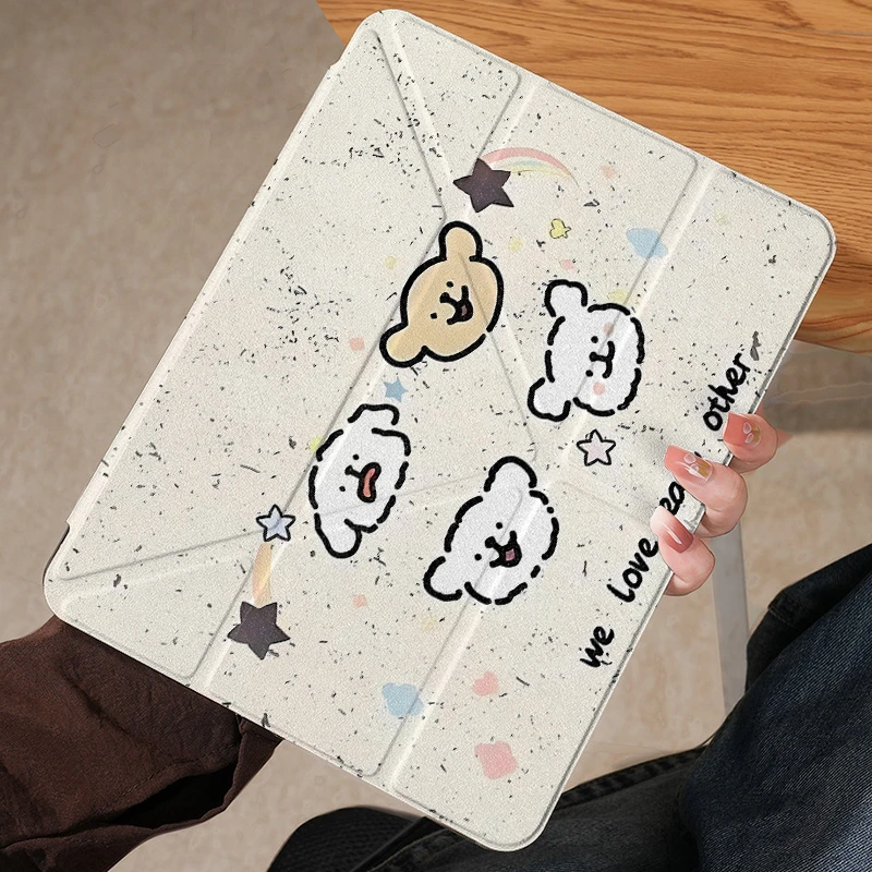 适用苹果ipad保护套HUAWEI平板3+Y折保护壳小米567红米Pro联想