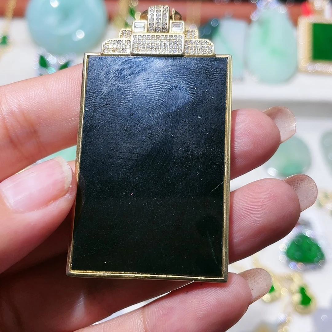 翡翠银S925镶嵌颈饰