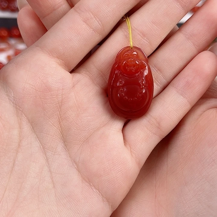 南红玛瑙未镶嵌保山河湾冰红佛公