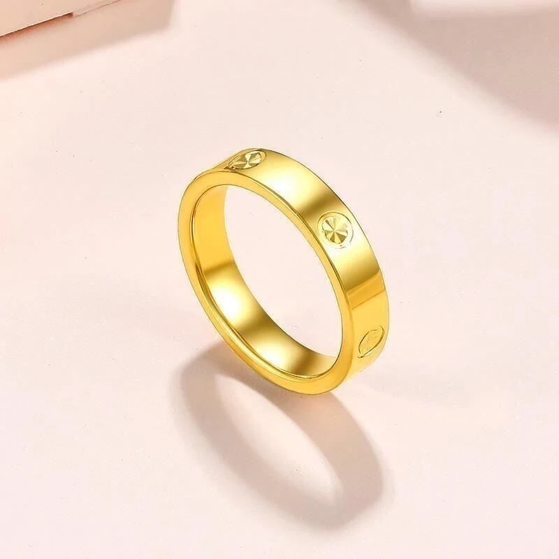 铜合金戒指 米字拉丝戒指时尚轻奢指环男女同款情侣对戒