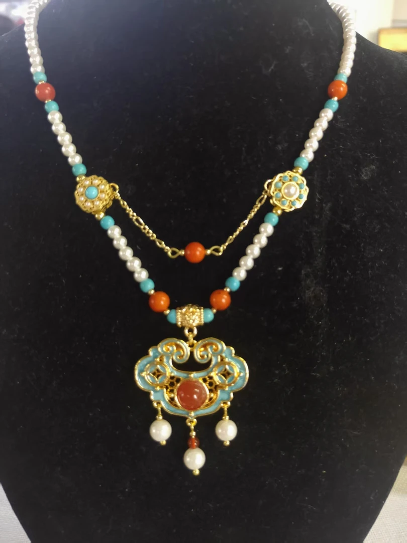 铜合金项链 小确幸璎珞手工气质汉服百搭复古风超仙简约日常