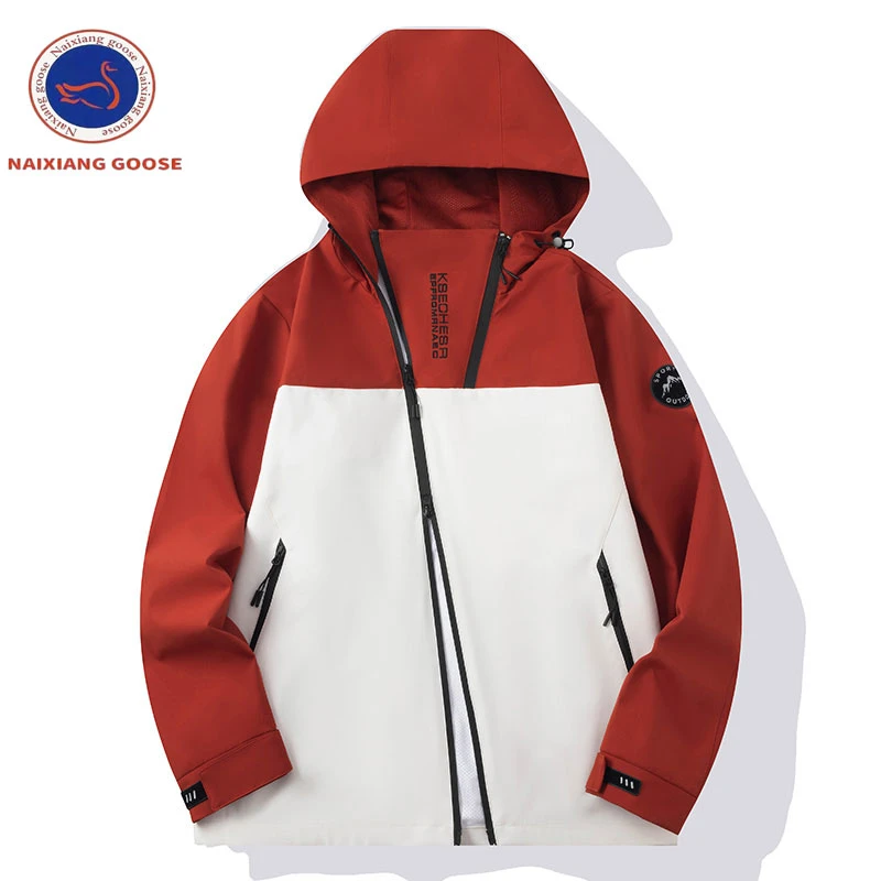 情侣款户外运动风衣潮流休闲拼色外套登山服NXHH001