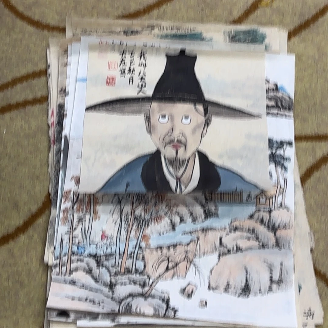 国画大左老师作品刘