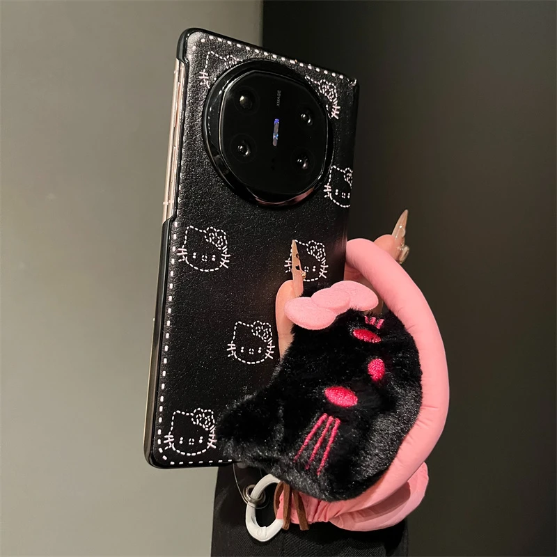 虚线KT猫适用华为mateX6典藏版折叠屏手机壳mateX7磁吸中轴XFold3