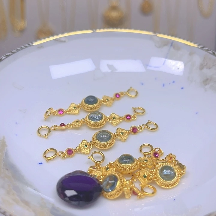 紫晶颈饰银S925镶嵌紫晶925镶嵌103