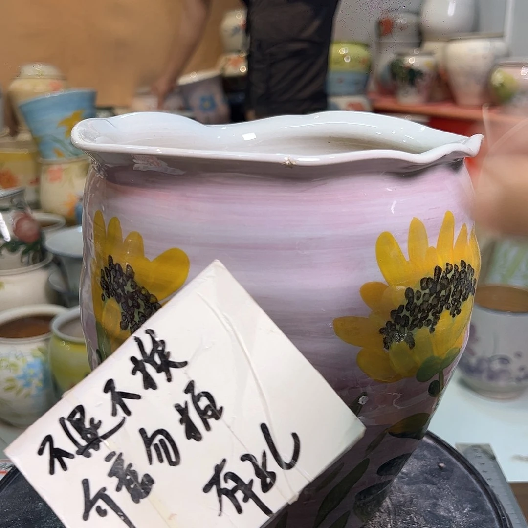 景德镇陶瓷花盆微瑕125