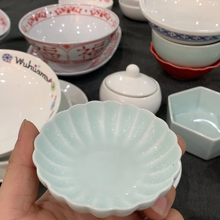 景德镇影青菊花小味碟