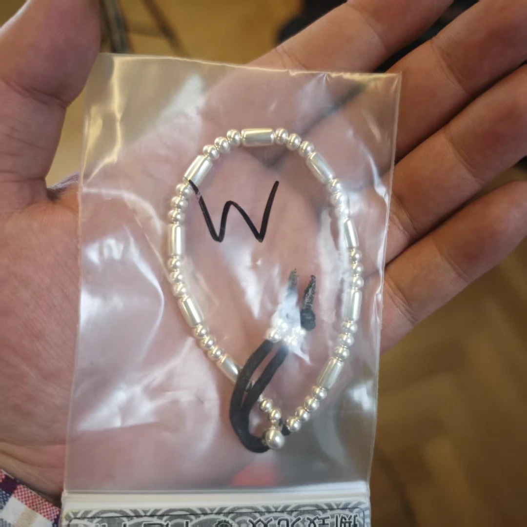 非金属布艺手镯 珠配银珠款 古布流苏手串可调节尺码