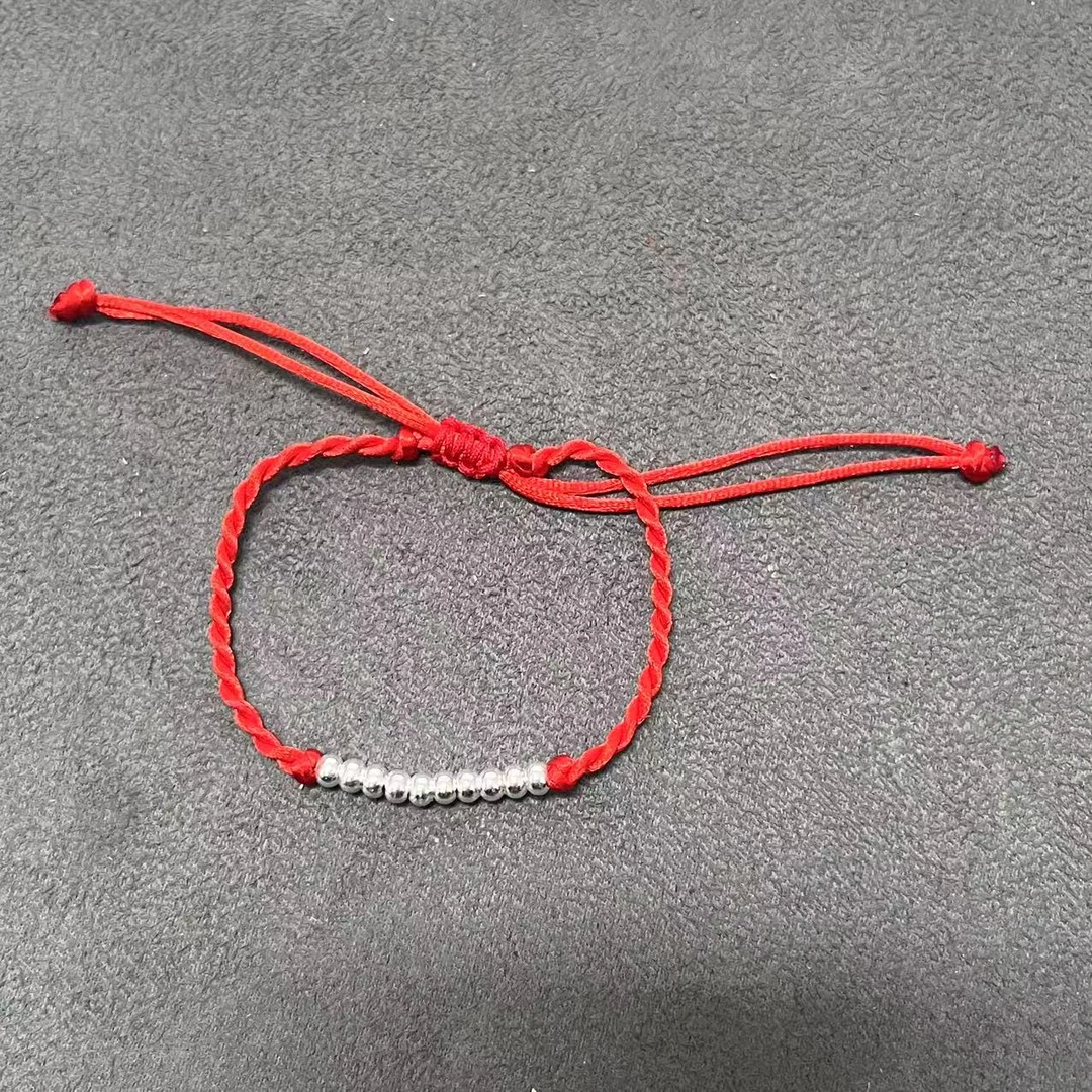 银制十全十美红绳手链