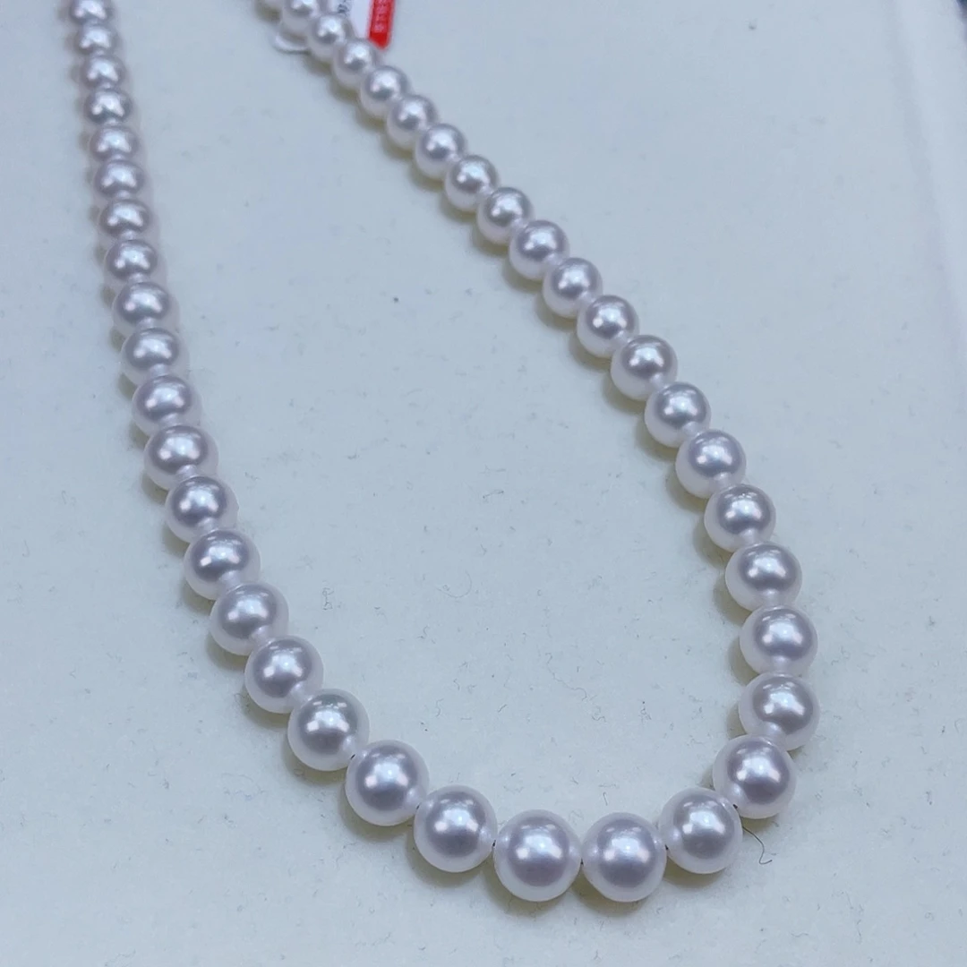 淡水珍珠7爆亮澳白光毕业银S925镶嵌