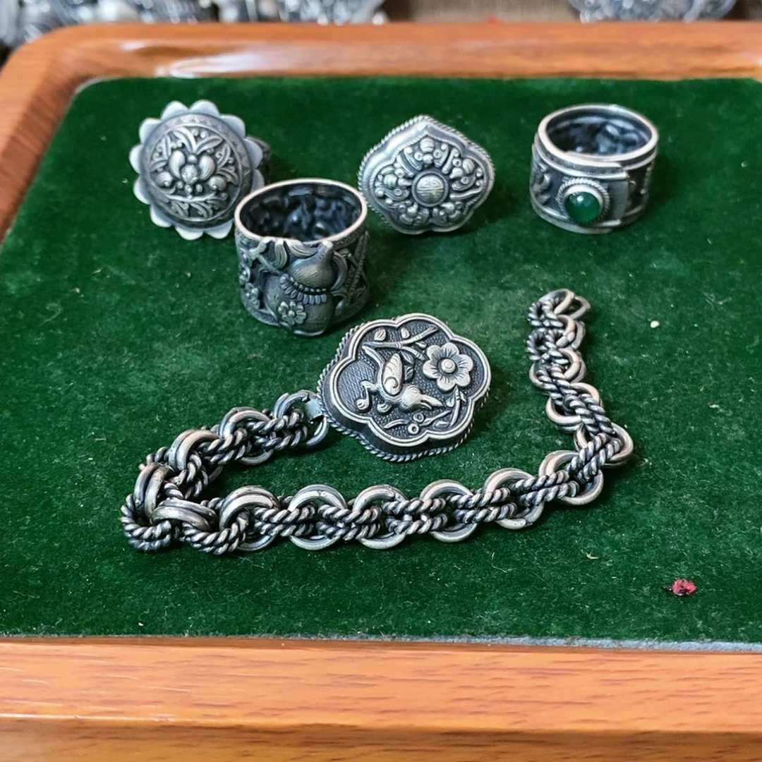 【闪购商品】橄榄核手串/手链复古足银990