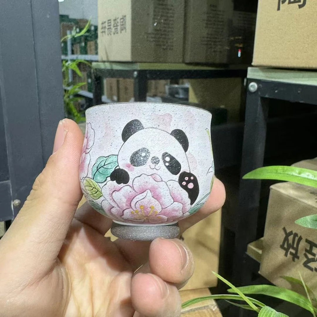 【闪购商品】手绘熊猫主人杯3743