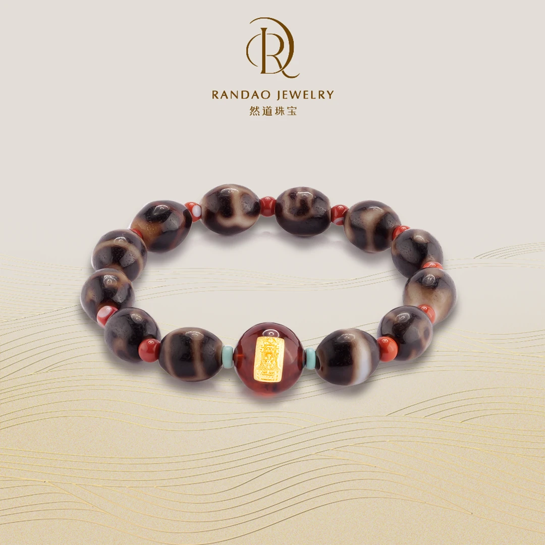 【然道珠宝】五路八方▕玄元聚宝金福DIY玛瑙珠子阵单圈手串手链