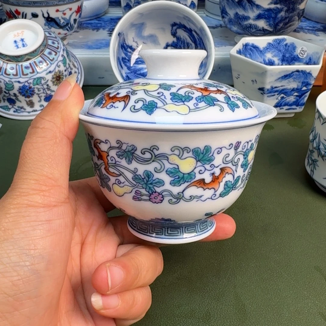 景德镇纯手绘茶具圆圆246
