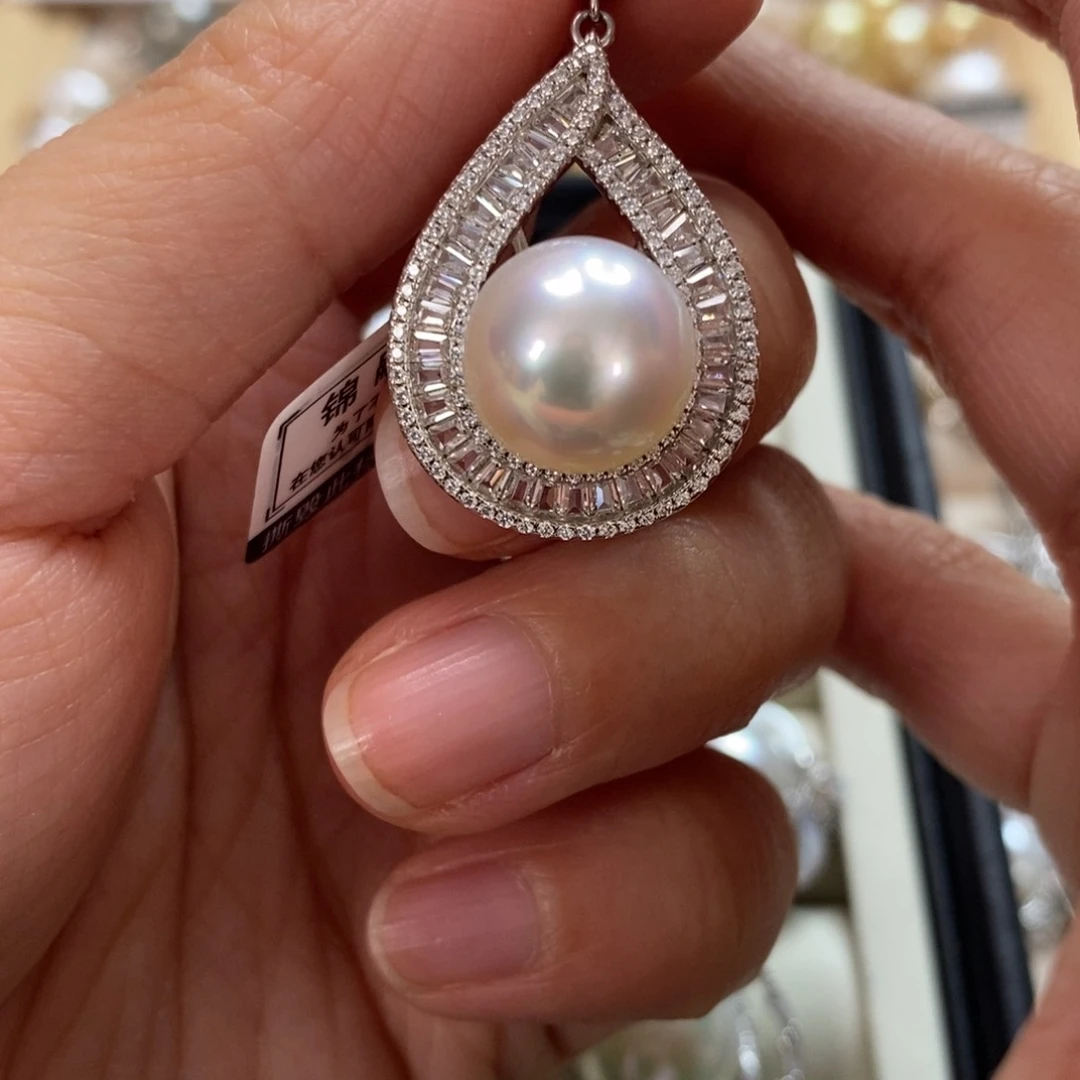 海水珍珠颈饰银S925镶嵌魔*