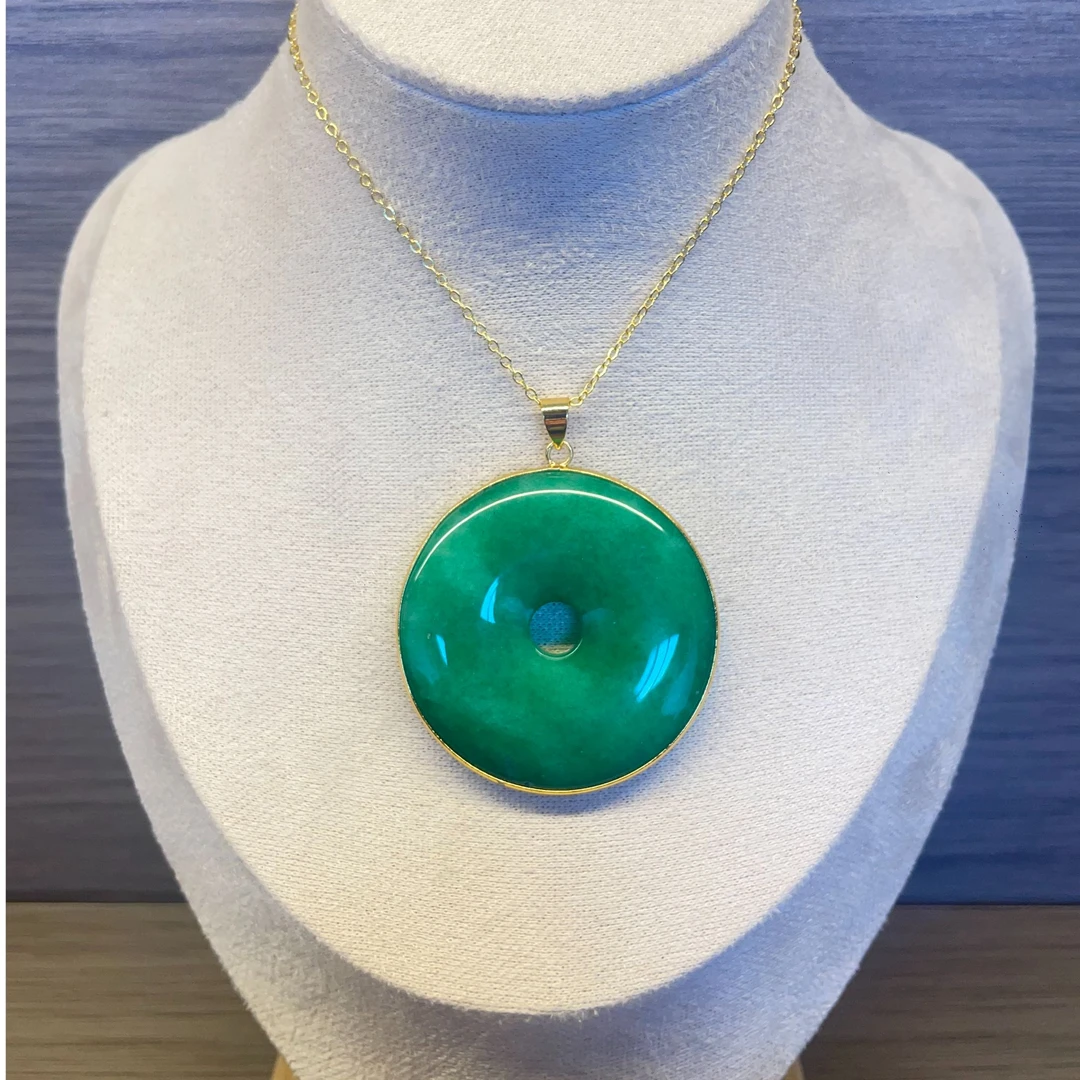 高端45尺寸大平安扣翡翠