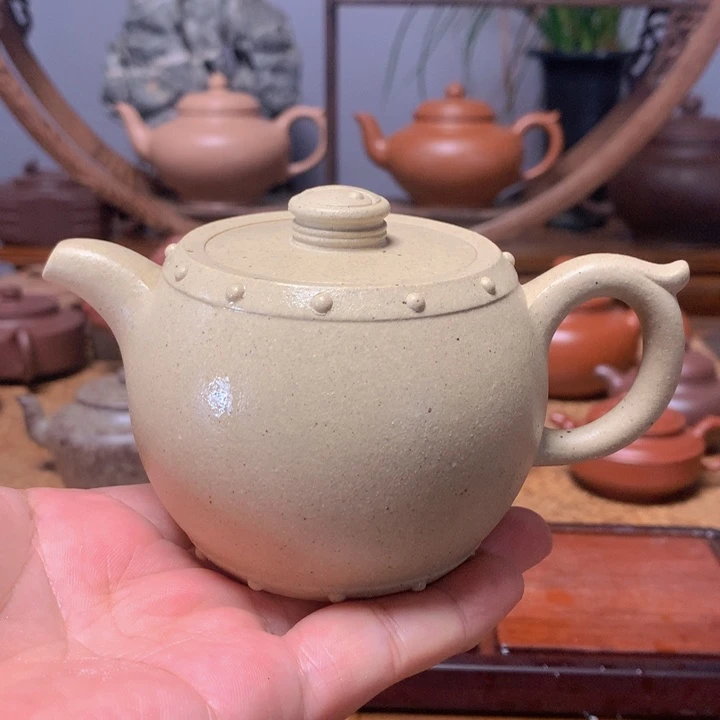 紫砂茶壶本山绿鼓韵壶