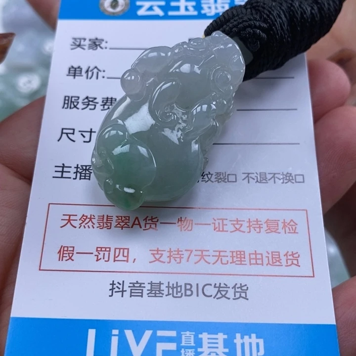 翡翠未镶嵌颈饰多人貔貅