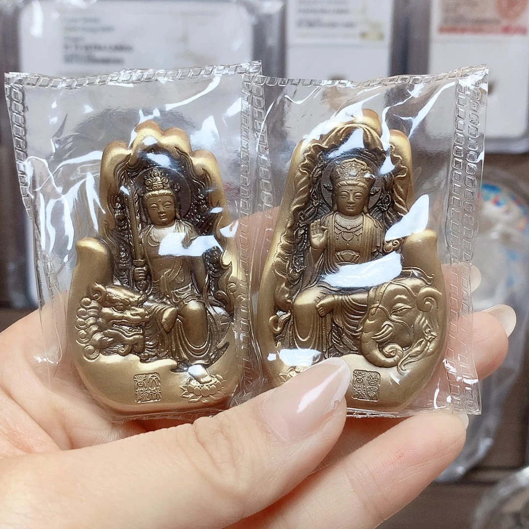 银Ag800铜章文殊普贤小铜章