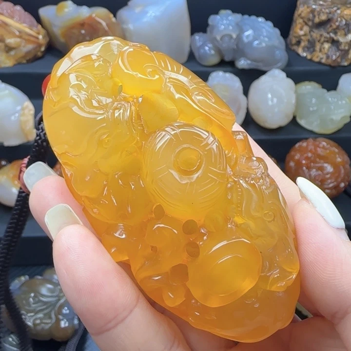 玛瑙/玉髓合金手把