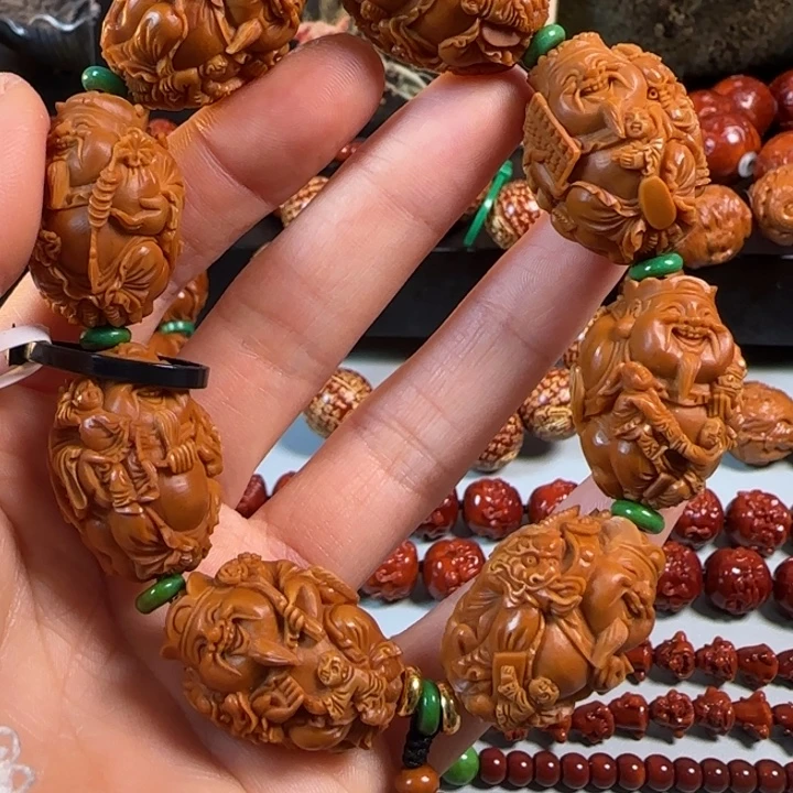 手串/手链橄榄核骑兽双子财神满工水晶核21尺寸